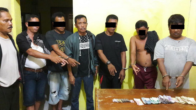 5 Pelaku Judi Qiu-Qiu Diciduk Polsek Kampar Kiri Hilir